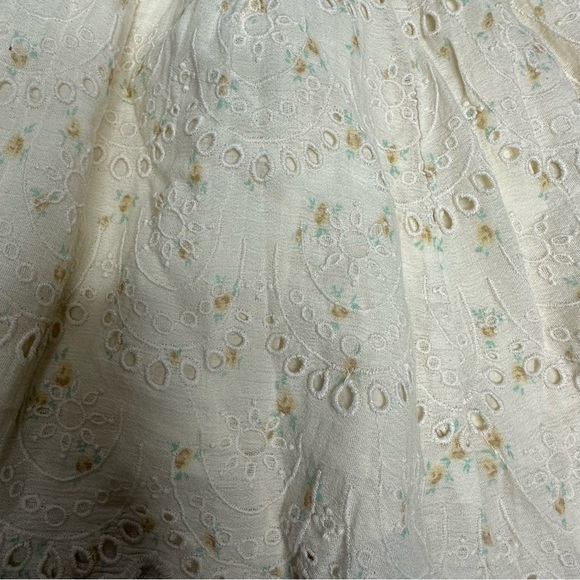 NWT Free People Jillian Floral Eyelet Lacey Mini Skirt L - Picture 15 of 15